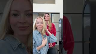 Cutting 2 more inches off! 😬😬 #kayandtayofficial Cutting 2 more inches off! 😬😬 #kayandtayofficial