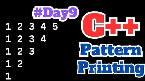 Pattern Printing in C++  | c++ program to print inverted number pattern