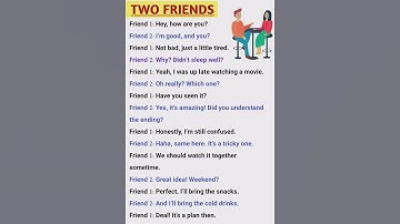 Conversation between two friends in English #twofriends #shorts