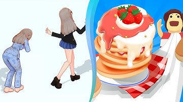 ♦ 🔻 Run Healthy Vs Pancake Run in All Levels Mobile Game Walkthrough New Trailer Update HIF6EW38I