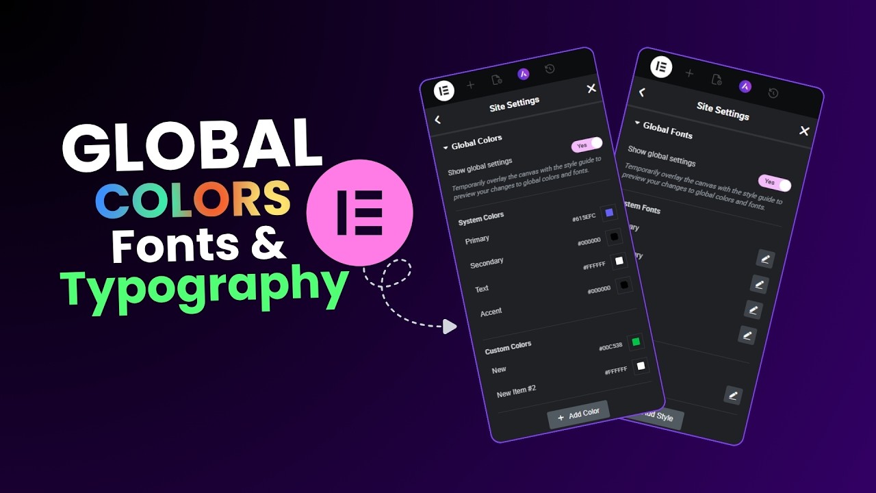 Global Colors, Fonts & Typography Setup Guide (Elementor / Website Design)