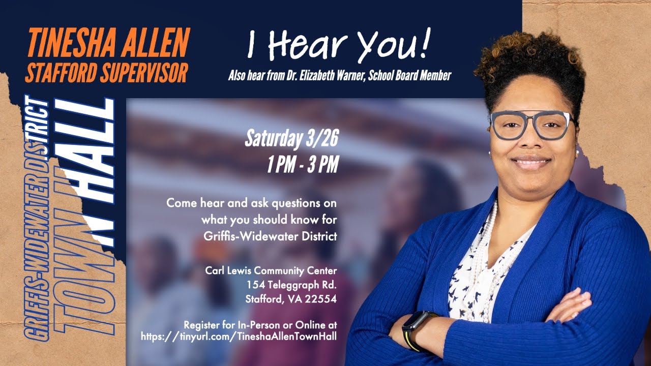 Tinesha Allen GriffisWidewater Supervisor Town Hall with School Board Member Dr. Elizabeth