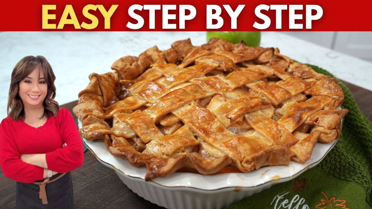 Как приготовить яблочный пирог с решетчатым тестом