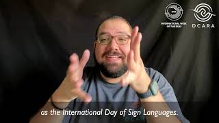 International Week of the Deaf | September 23, 2020