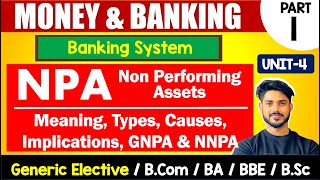 NPA (Non Performing Assets), Types, Causes, Implications | MONEY & BANKING GE, B.com, BA, DU, SOL