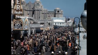 Atlantic City in 1945 in COLOR  8mm film