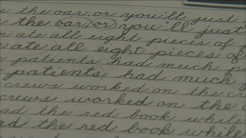 Cursive writing making a comeback in classrooms