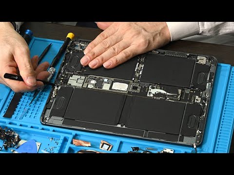 iPhone、ipadまとめ売り赤字覚悟 米アップルの新型iPad分解、1万個のLEDや自社半導体丸裸に - YouTube
