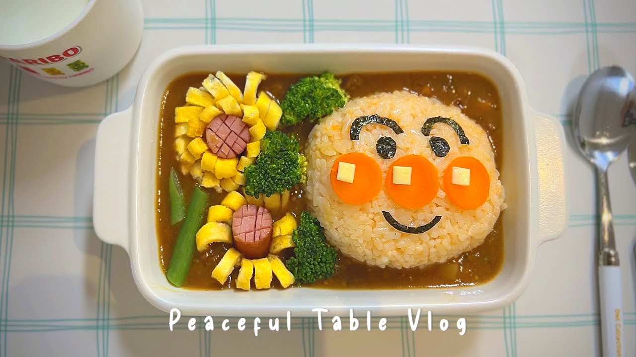 Anpanman Character Curry Rice for Kids | Cute Character Bento | Vlog ...
