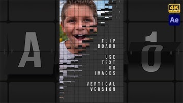 Flip Board: Full Screen Split-Flap Display - Vertical Version - 4K
