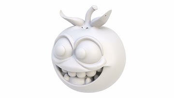 3D model of a smiling tomato. Superhive, CGtrader, Cults3d (no sound)