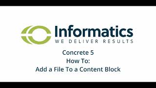 Concrete 5 How To: Add Images To a Content Block