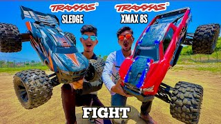 RC Traxxas Xmaxx 8S Vs RC Traxxas Sledge Unbox & Fight - Chatpat toy tv screenshot 5