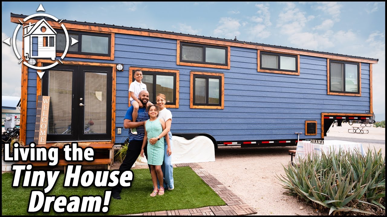 Family TINY HOUSE TOUR w/ master bedroom, 2 lofts, & office YouTube
