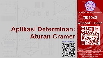Aplikasi Determinan 2: Menemukan Solusi Sistem Persamaan Linear menggunakan Aturan Cramer