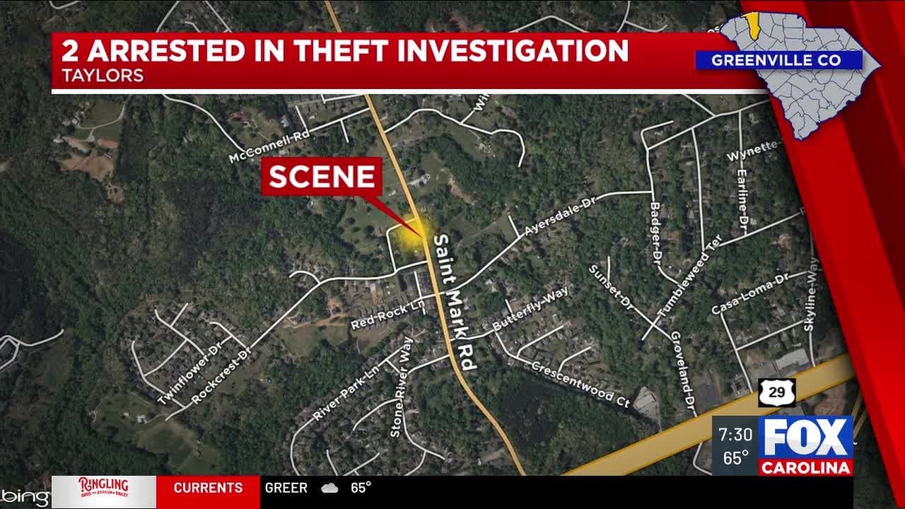 Two arrested in Greenville County theft investigation, deputies say ...