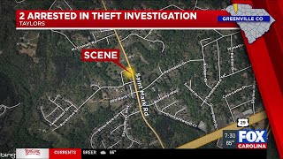 Two arrested in Greenville County theft investigation, deputies say