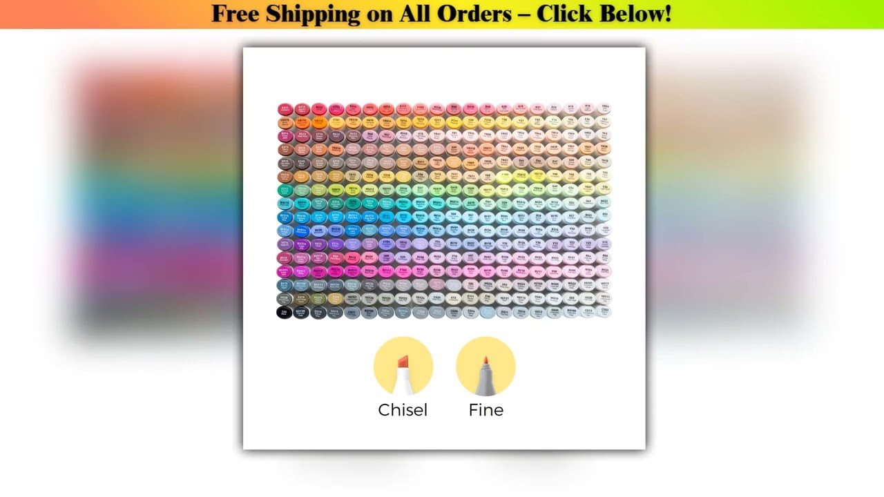 Ohuhu Oahu 320 Colors Marker Pen Set Alcohol Art Markers Dual Tips Felt Pen Sketching Drawing