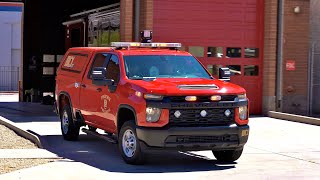 Phoenix Fire Dept. Engine 1 and Battalion 1 responding