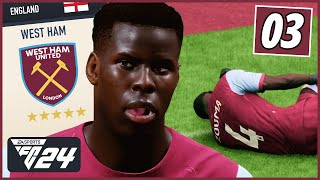 Will a HUGE injury have a HUGE impact on West Ham's season? Ep3 (EA FC 24 career mode)