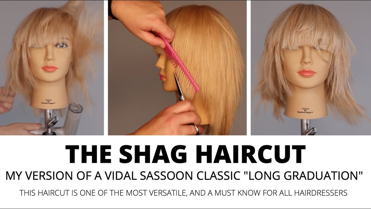 HOW TO CUT A VIDAL SASSOON SHAG HAIRCUT: Super Easy Salon Classic Long ...