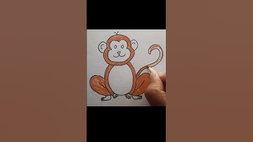 How to draw Monkey l How to paint Monkey l Bandar l detail video@kalaspandan#shorts #viral #monkey