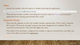 How to Disable Run [Application] in install4j's Unattended Mode