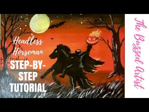 Headless Horsemen Step-by-Step Acrylic Painting Tutorial for Beginners