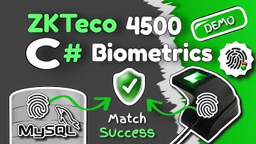 ZKTeco 4500 C# & MySQL Biometric Fingerprint Registration & Authentication Console Application Demo