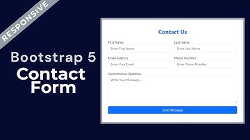 How to Build a Responsive Contact Us Form Using Bootstrap 5