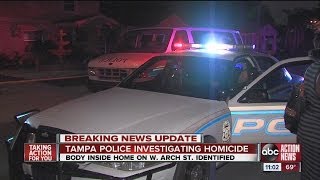 Homicide investigation in Tampa