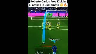 Roberto Carlos Free Kick in eFootball Is Just Unfair 😳🔥