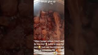 "When hunger strikes, I don't wait for the chef 👩‍🍳 (wife) to save the day! 😂 #fitmencook