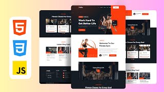 Responsive Fitness Website Using HTML , CSS & JavaScript With Free Source Code