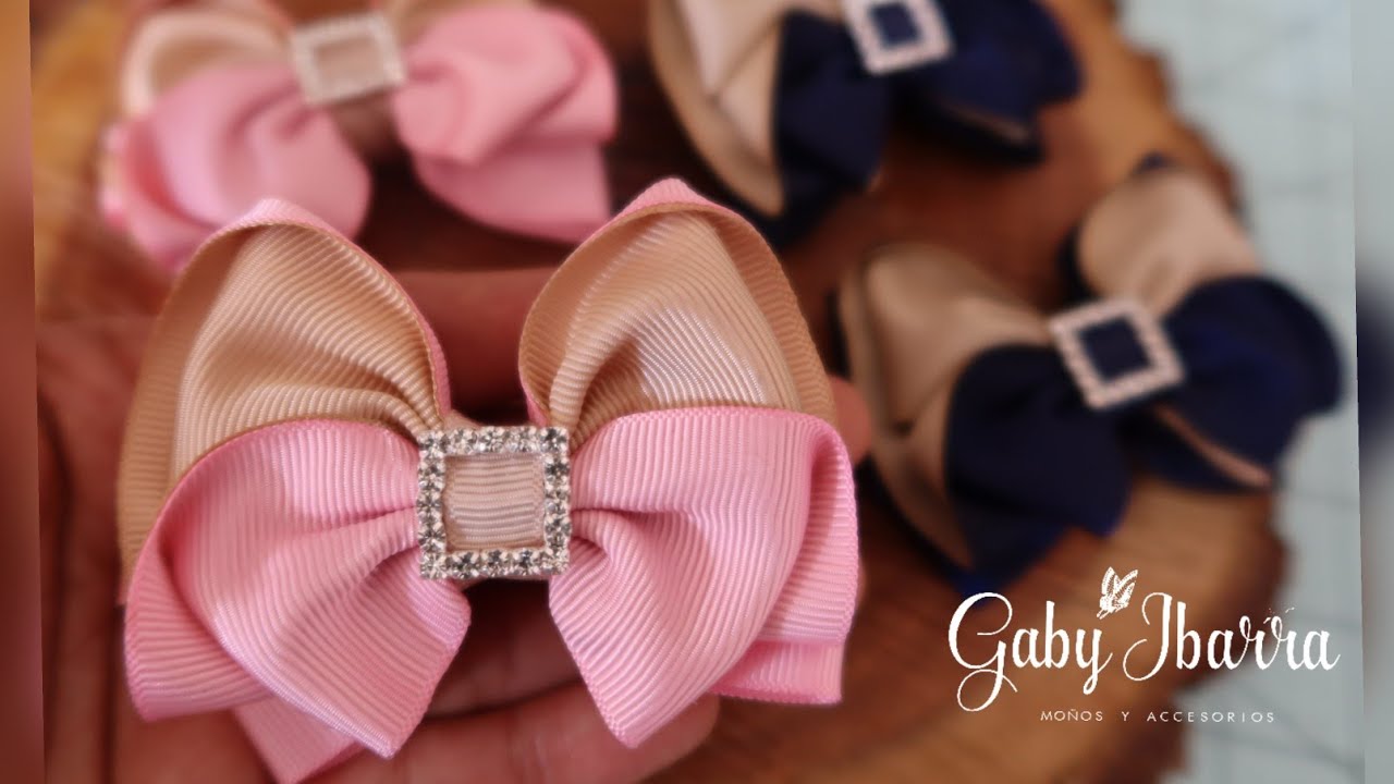 Moños elegantes en par 🎀🎀 liston 4 cm