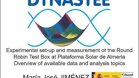 Experimental setup and measurement of a Round Robin Test Box (María José Jiménez, CIEMAT, Spain)