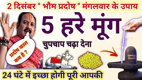 2 दिसंबर भौम प्रदोष के उपाय | मूंग के दाने से करिए उपाय सब | pradosh ke upay pradeep mishra #pradosh