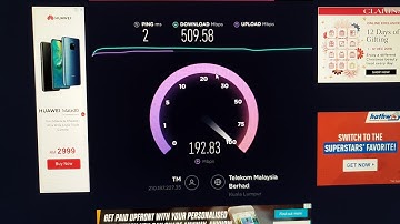TM Unifi 800mbps fiber (FTTH) speedtest