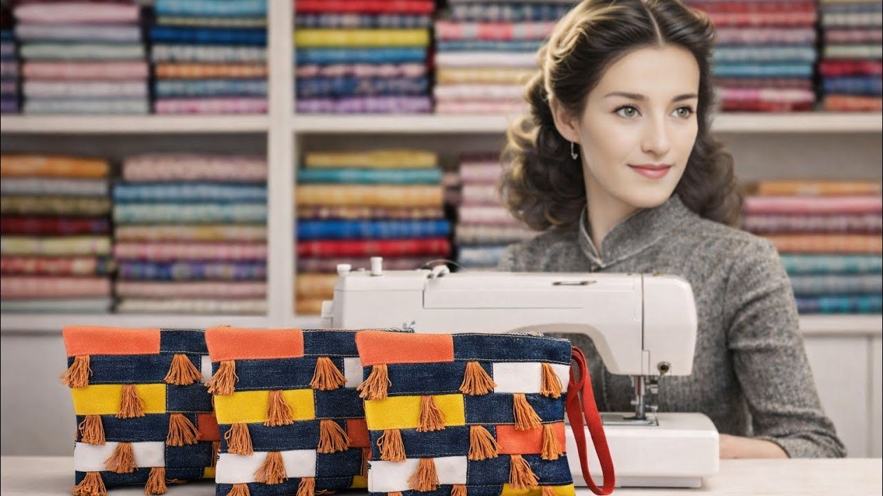 How to Sew a Stunning Patchwork Zipper Pouch from Fabric Scraps | Easy DIY Bag