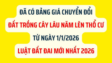 CHÍNH THỨC: Đã Có Bảng Giá Chuyển Đổi Đất Trồng Cây Lâu Năm Sang Đất Thổ Cư Từ Ngày 1/1/2026