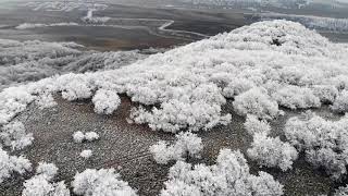 Hills of Gerecse at winter time