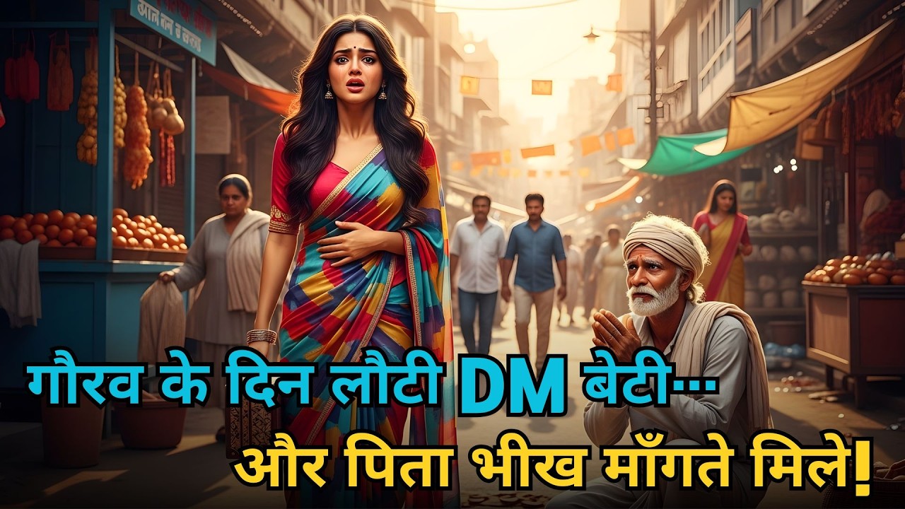 सम्मान के दिन DM बेटी लौटी — पिता को भीख माँगते देख सन्न रह गई