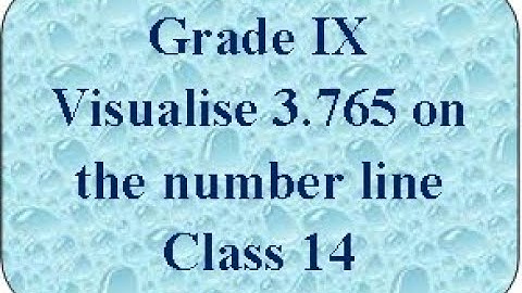 Visualise 3.765 on the number line