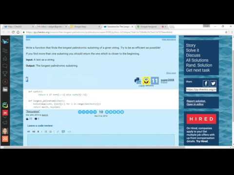 VCR: Veky Reviews F solution from "The Longest Palindromic"