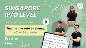 🧮Applications of Differentiation🧮: Finding the Rate of Change of Height of Water