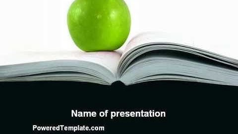 Book And Apple PowerPoint Template by PoweredTemplate.com