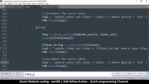 Social Website from scratch - Part 90 - Adding the Follow button | OOP PHP with MYSQL Database