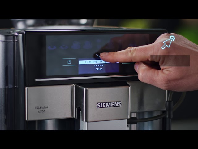 Navigera i menyn i din Siemens EQ.6 plus espressomaskin - YouTube
