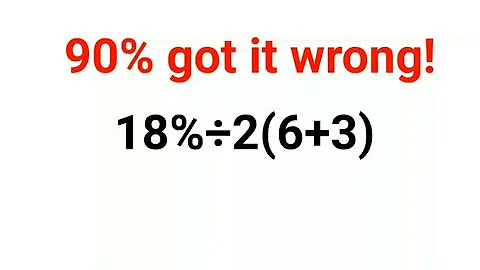 18%÷2(6+3) The answer is not 1. Many got it wrong!  Ukraine Math Test #math #percentages #ukraine