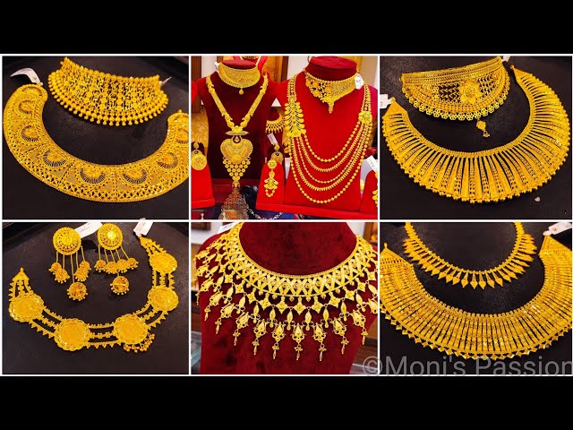 From 12000 Gold Pearl Choker Necklace Design || Gold Peal Necklace/Sitahar  With Price@Crazy_Jena - YouTube